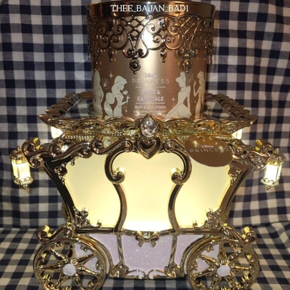 π BATH & BODY WORKS DISNEY PRINCESS CARRIAGE CANDLE HOLDER NEW - Picture 3 of 4